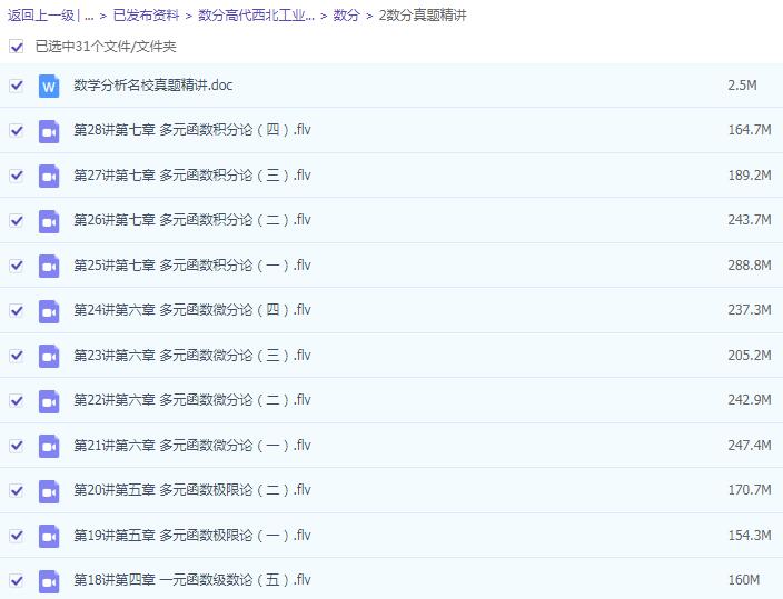 华东师范大学数学系《数学分析》考点精讲及复习思路-数学分析名校真题精讲-华东师范大学数学系版《数学分析》考研冲刺串讲及模拟四套卷精讲-北京大学数学系《高等代数》考点精讲及复习思路-高等代数名校真题精讲-高等代数冲刺串讲网盘... 华东师范大学数学系《数学分析》考点精讲及复习思路-数学分析名校真题精讲-华东师范大学数学系版《数学分析》考研冲刺串讲及模拟四套卷精讲-北京大学数学系《高等代数》考点精讲及复习思路-高等代数名校真题精讲-高等代数冲刺串讲网盘...